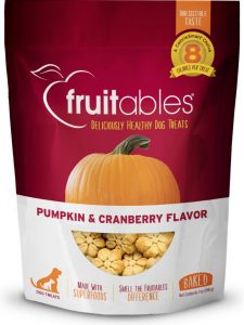 Fruitables pumpkin and cranberry dog treats