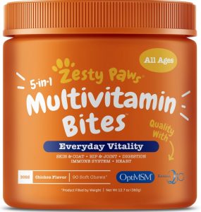 Zesty Paws Multivitamin Bites for homemade dog food