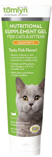 tube of Tomlyn Felovite vitamin for cats