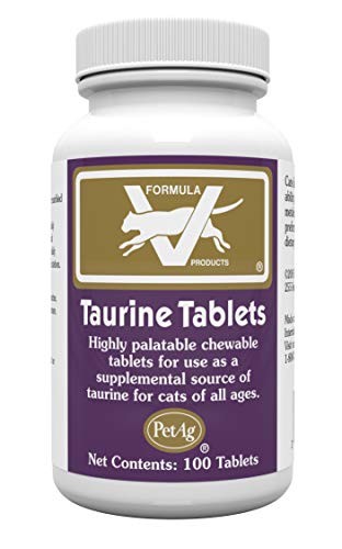 bottle of taurine tablets for cats