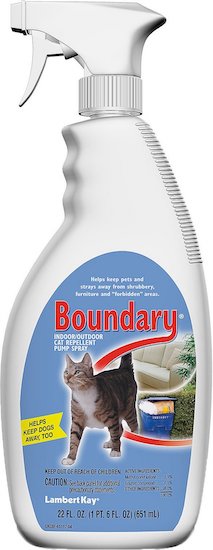 Boundary anti-scratch spray for cats
