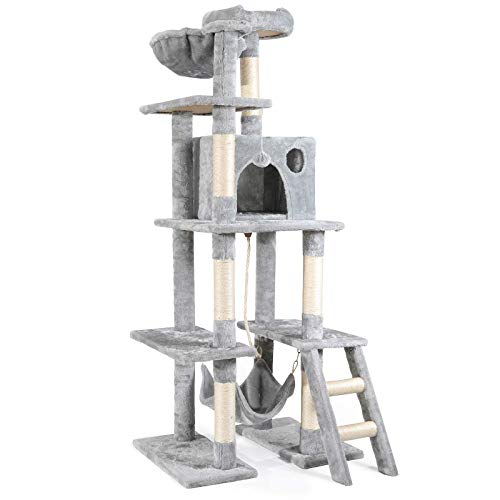 Rabbitgoo Amazon cat tower in gray