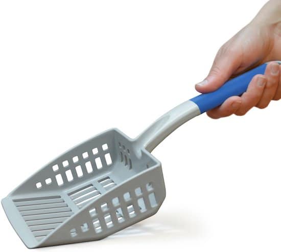 Large 2021 Upgraded Fast Metal Cat Litter Scoop Fast and Able to Pick up Smaller Clumps Metal Kitty Cat Litter Pooper Scooper Sifter with Holder Comfy Less sticky Solid Litter Box Scooper 