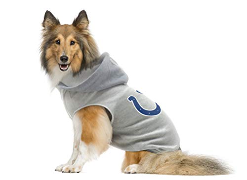 Collie wearing NFL Team Dog Sweatshirt for Indianapolis Colts
