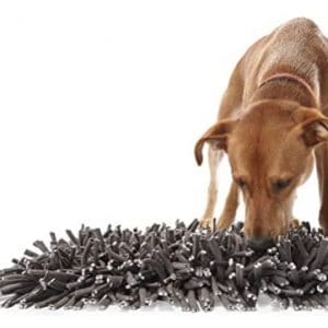 dog sniffing PAW5 Wooly Snuffle Mat