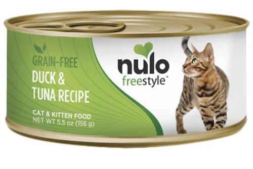 Nulo kitten canned food, duck and tuna