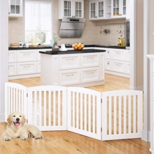 Pawland Wooden Freestanding Foldable Dog Gate