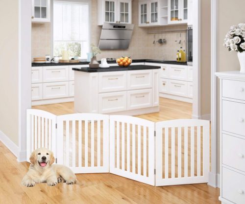 Pawland Wooden Free Standing Foldable Dog Gate