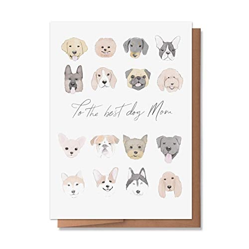 "To the Best Dog Mom" Mother's Day cards