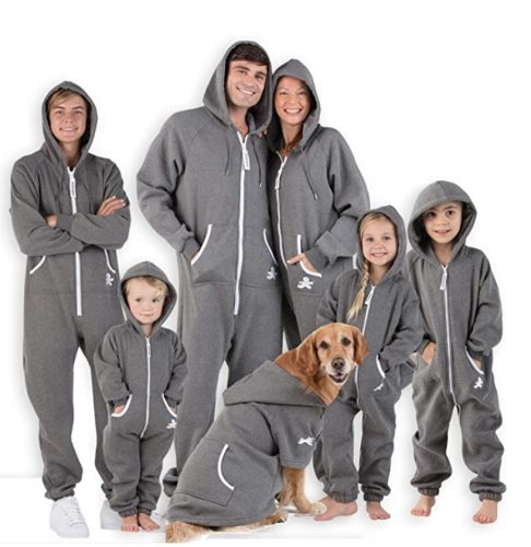 Gray Hooded Matching Pajamas