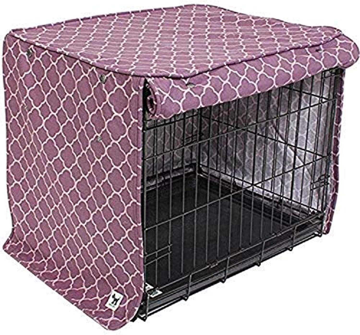 Color : Black, Size : 24.5x17.2x19in 4 Sizes LJIANW-Rattan Furniture Covers ，Dog Kennel Covers Dog Crate Cover Durable Windproof Waterproof for Wire Crate Indoor Outdoor Protection 