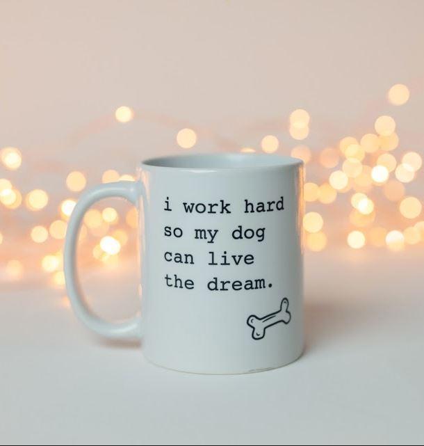 “I Work Hard” Mug