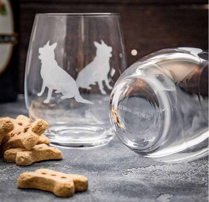 German Shepherd Gift Wine Set