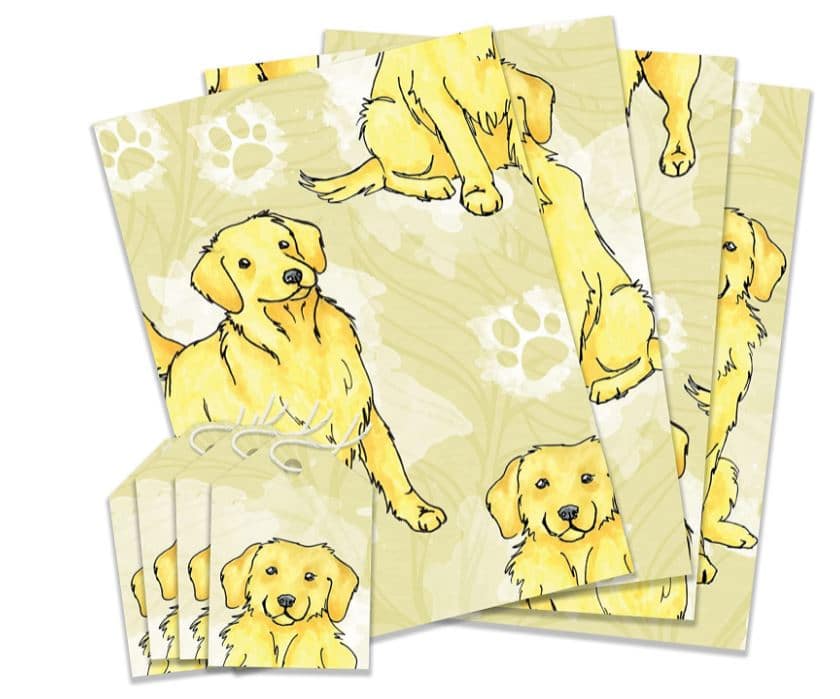 Golden Retriever Gift Wrap