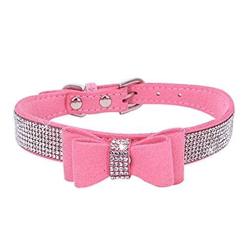 pink rhinestone collar