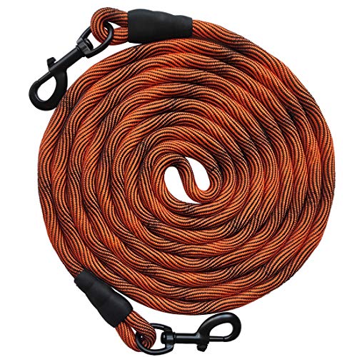 orange cord-style dog yard leash
