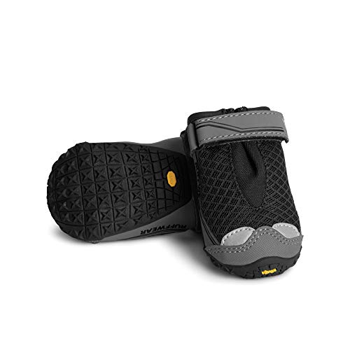 pair of black Ruffwear Grip Trex dog hiking gear boots