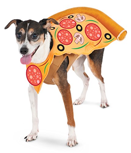 dog in slice of pizza Halloween costume
