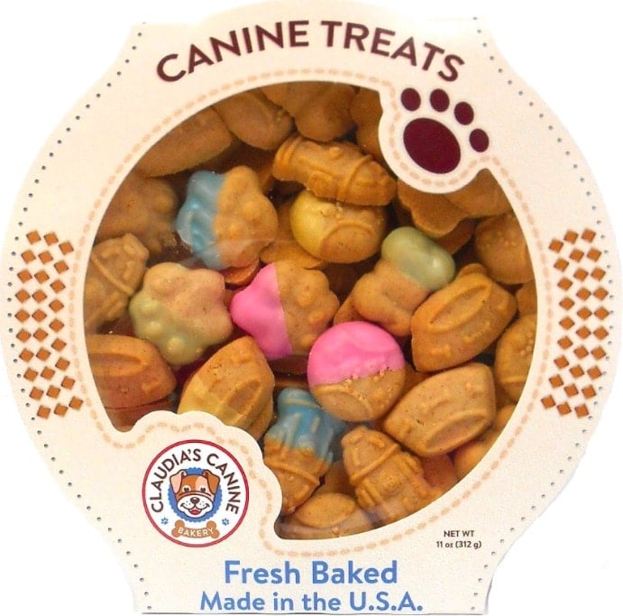 Pastry box with Claudia's canine treats