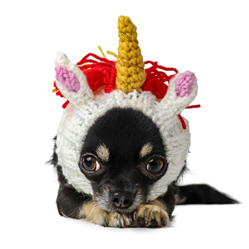 dog wearing Unicorn Snood Dog Costume 