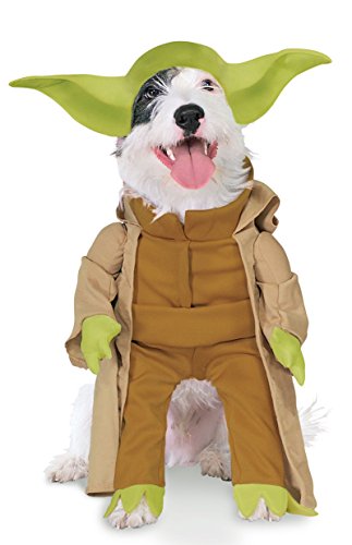 dog wearing Star Wars Yoda with Plush Arms Pet Costume