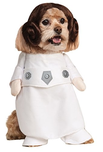dog wearing Star Wars Collection Princess Leia Costume