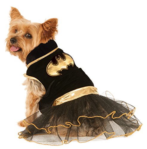 dog wearing DC Comics Batgirl Pet Tutu Dress