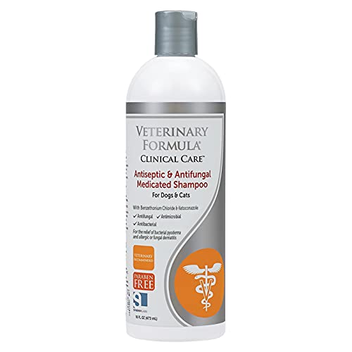 Veterinary formula antiseptic and antifungal medicated shampoo for dogs