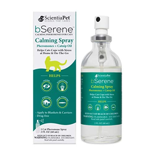 bSerene calming pheromone spray with catnip oil
