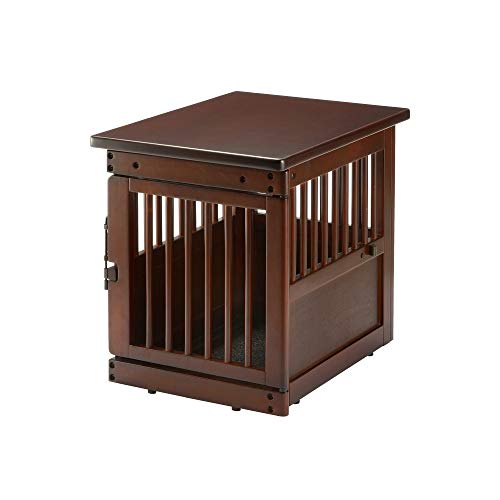 Richell pet crate end table in espresso