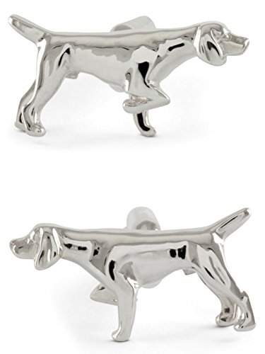 Silver dog cufflinks