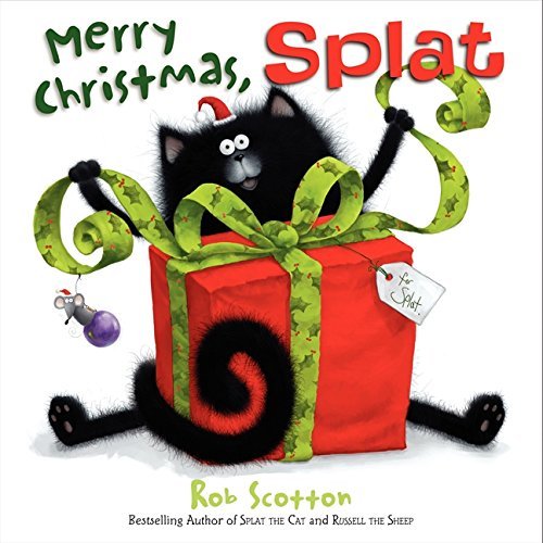 Book featuring Splat the Cat tying a bow on a present: 