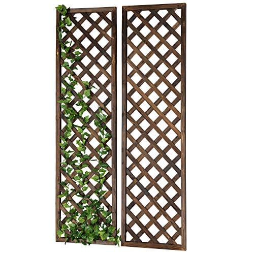 Wooden lattice trellis