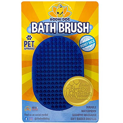 Bodhi Dog Grooming Pet Shampoo Brush with Soothing Massage Rubber Bristles