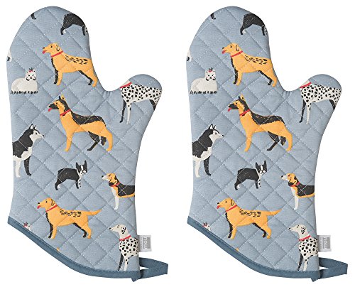 Dog lover oven mitts
