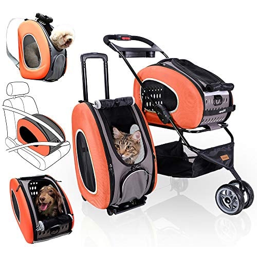 Ibiyaya pet stroller in orange