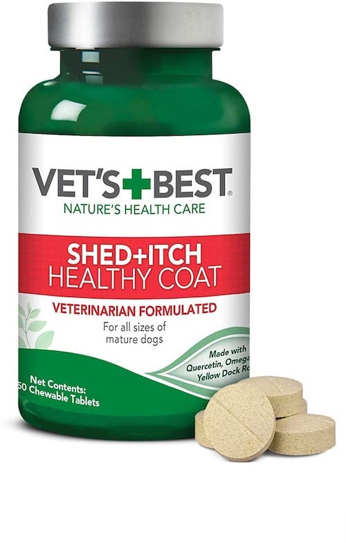 Vet's Best shed and itch healthy coat chewable tablets