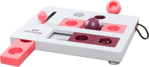 White, red and maroon advanced cat puzzle toy