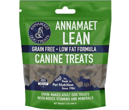 Annamaet lean canine treats low-fat formula
