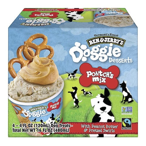 Ben & Jerry's package of dog ice cream
