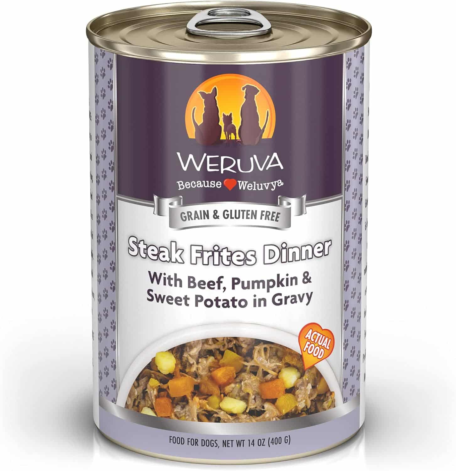weruva steak frites canned dog food