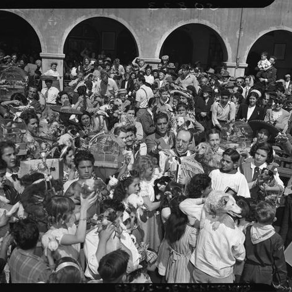 Olvera Street Blessing of the Animals historic photo