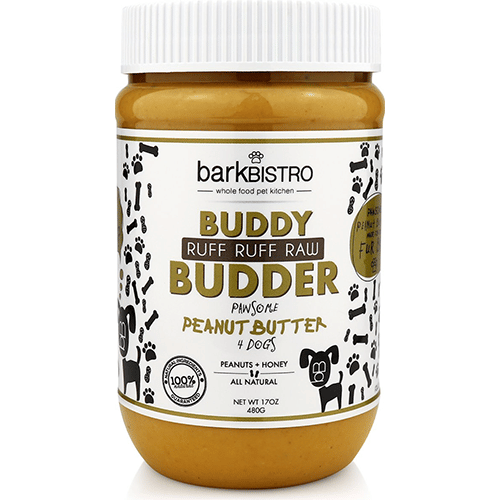 jar of Buddy Budder dog peanut butter