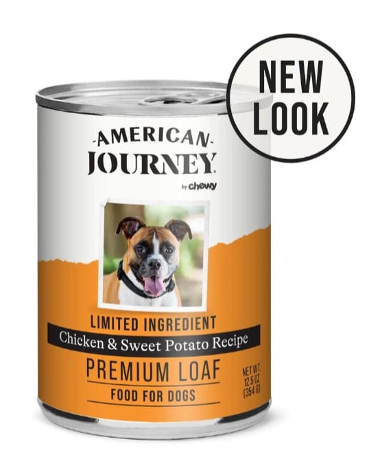 american journey chicken and sweet potato wet dog food