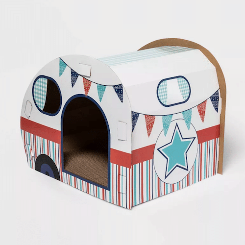 Cardboard cat camper