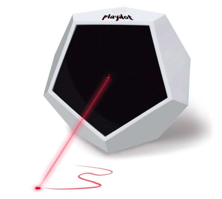 white geometric shape laser Playdot toy