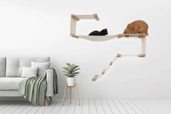 wall-mounted cat tree