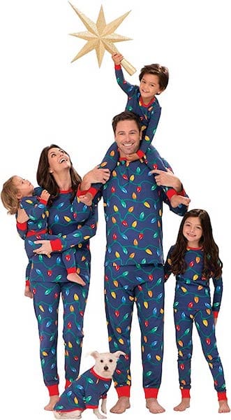 PajamaGram Matching Christmas PJs For Family & Dog