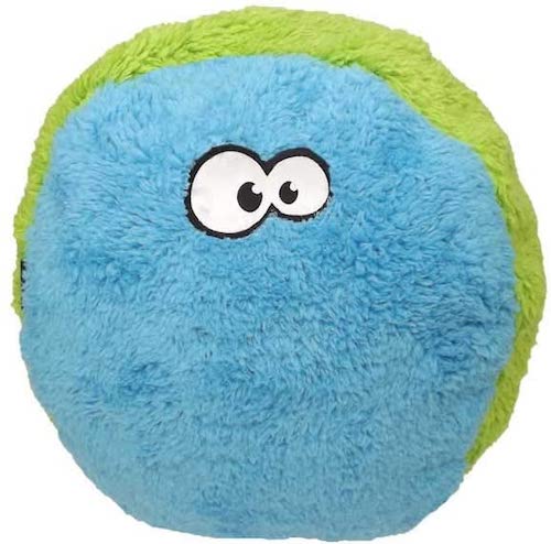 Duraplush FuzzBall with eyes in green and blue