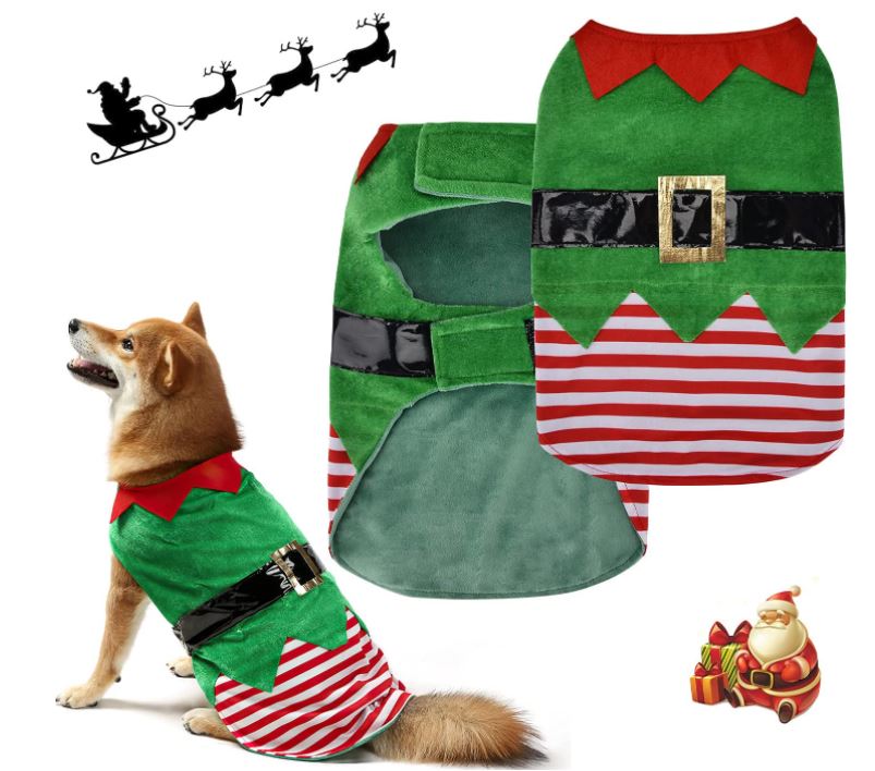 Elf Dog Christmas Outfit